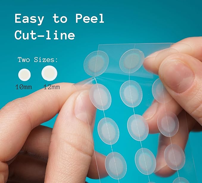 Pimple Patches with Salicylic Acid - Hydrocolloid Invisible Acne Patches - 81 Count 2 Sizes (10mm & 12mm) Korean Zit Patches