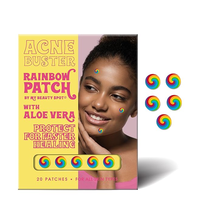 My Beauty Spot Pimple Patches Cute Acne Patches for Face 20 Pcs with Tea Tree Extra & Salicylic Acid, Butterfly and Rainbow Colorful Fun Designs – Pimple Patches for Face Acne Spot Treatment