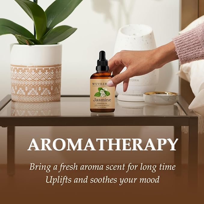 Jasmine Essential Oils 120ML, Pure Jasmine Essential Oil for Aromatherapy Diffuser - 4 Fl Oz