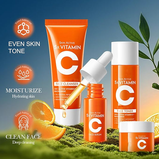 Vitamin C skin care set, hydrating and smooth skin,