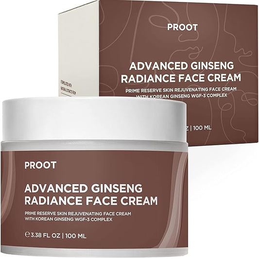 PROOT Ginseng Face Cream | Advanced Radiance Face Moisturizer With Korean Panax Ginseng | Korean Ginseng Face Cream with 54% Korean Ginseng Extracts | Use with Ginseng Serum for the Best Results