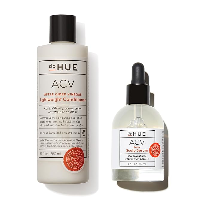 dpHUE ACV Daily Scalp Serum (1.7 fl oz) + Apple Cider Vinegar Lightweight Conditioner (8.5 fl oz) - Helps Soothe Dry Scalps & Activate Healthy Hair Growth