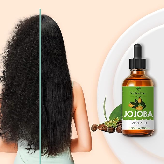 Jojoba Oil Organic – Natural Body Oil and Massage Oil, Body Spray for All Skin, Hair, and Nails, Cold Pressed & Hexane Free(Jojoba Oil, 3.4 Fl Oz)