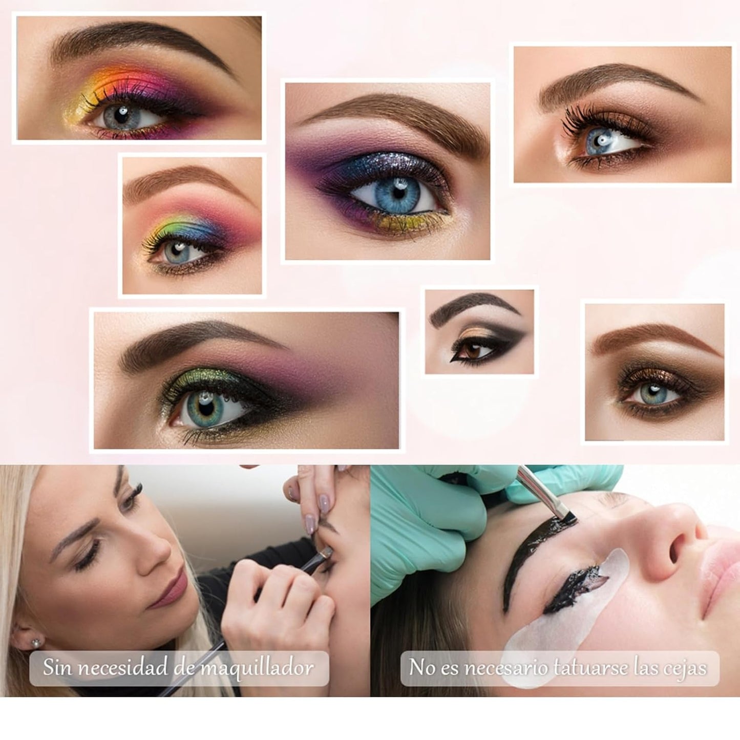 Brrnoo 4-in-1 Eyebrow Measuring Tool Shaping Stencil, Adjustable Ruler for Permanent Makeup Measurement Design Template