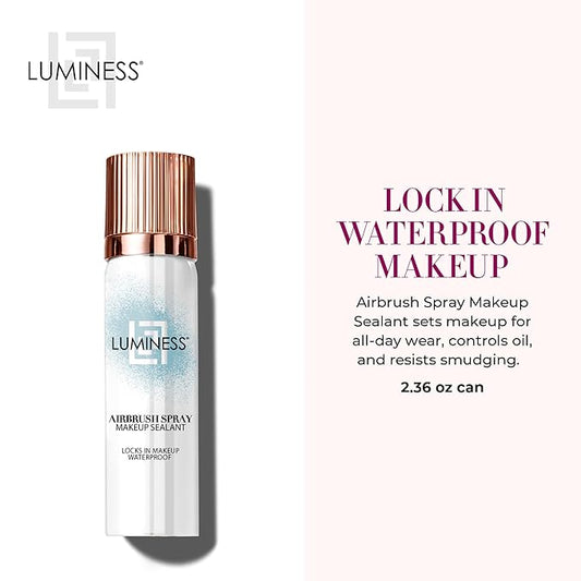 LUMINESS Waterproof Setting Spray for Makeup, Airbrush Spray Makeup Sealant (2.36 fl oz) - Long-Lasting Face Make Up Spray with Hydrating Mist Helps Control Oil & Replenishes Moisture