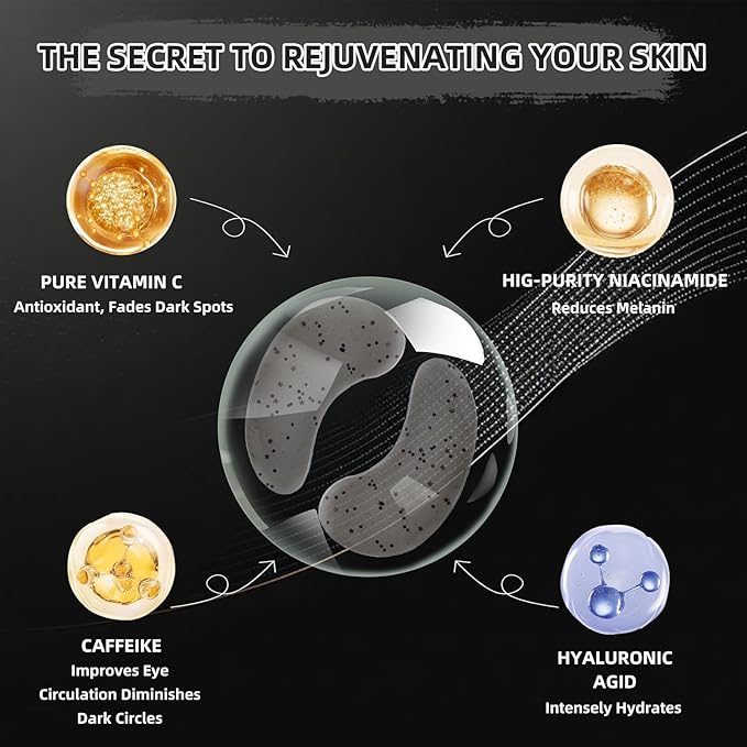 POSTA 20Pairs 40Pcs Collagen Eye Mask, Glitter Under Eye Patches for Dark Circles and Puffiness, Hydrating Eye Skincare Reduce Wrinkles and Fine Lines, Eye Gels Pads for Women and Men