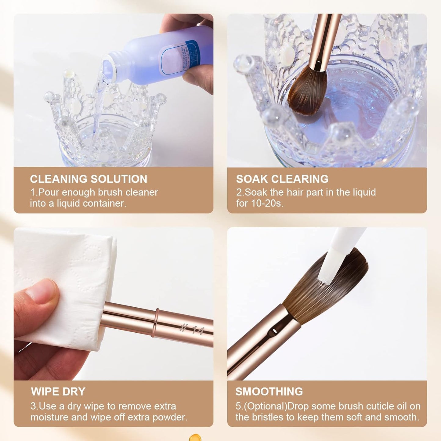 Acrylic Nail Brush Size #16,KEMEISI 100% Pure Kolinsky Nail Art Brushes Sturdy Handle Oval Shaped Acrylic Powder Nail Design Tools for Professional Manicure DIY Home Salon (Gold)