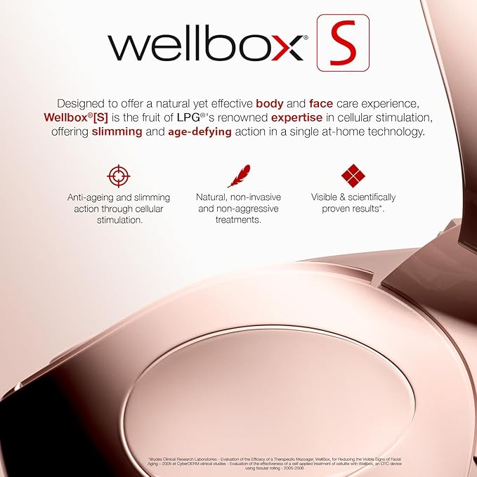 LPG - WELLBOX®[S] - Face & Body Sculpting Device - Age-defying, Toning & Cellulite Reduction Action - 100% Natural Cellular Stimulation Method - SPS+ Technology - Made in France - Beige Nude