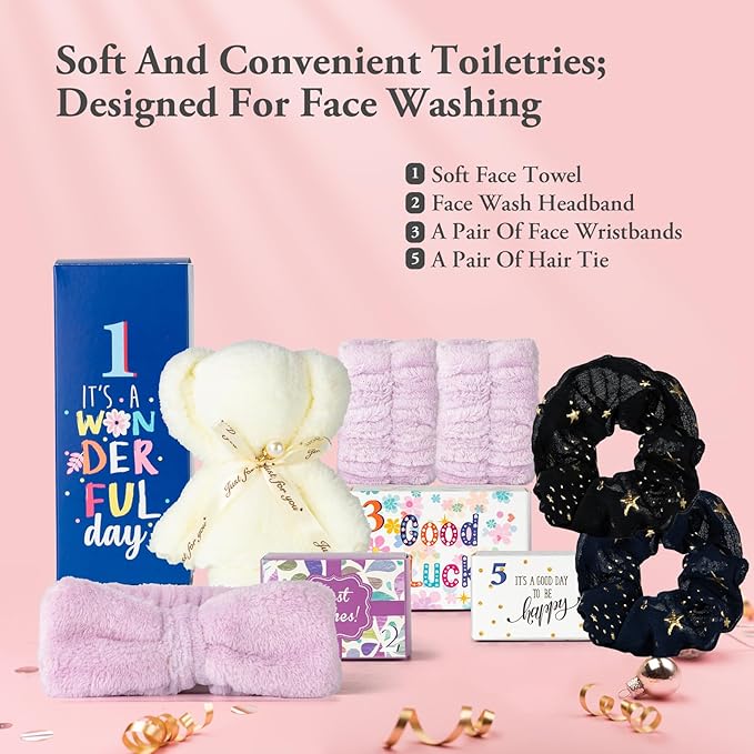 Luxury Spa Gifts for Her - 15pcs Birthday Surprise Box with Hand Cream, DIY Nails Set & Skin Care Gift Sets for Women, Moms & Daughters