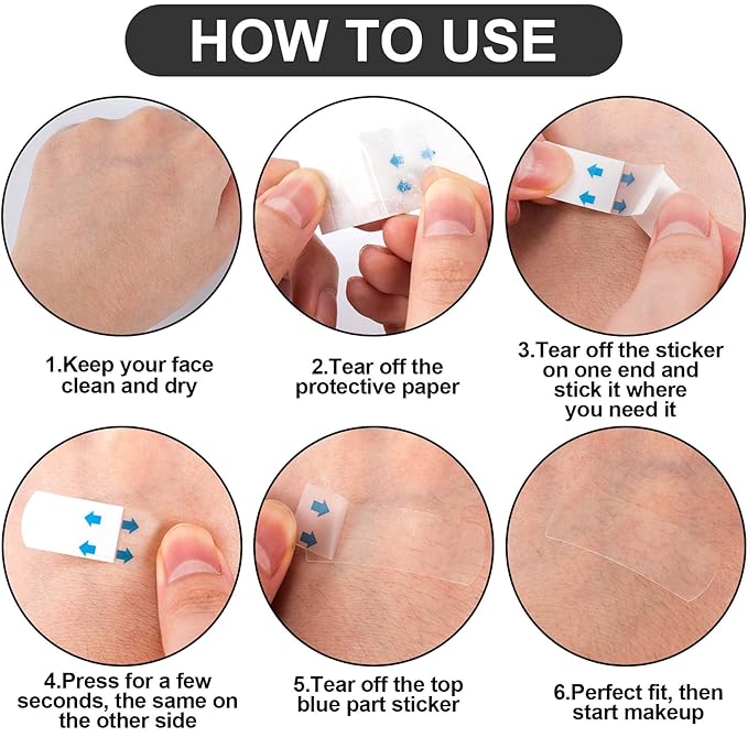 132 Pcs Face Tape Lifting Invisible, Neck Lift Tape, Instant Face Lift, Facelift Tape for Face Invisible, Lifting Loose Sagging Skin, Neck