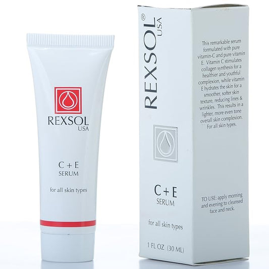 REXSOL CE Serum | Contains Vitamin C & Vitamin E | Helps minimize the appearance of first signs of aging | Enhances skin's youthful appearance (30 ml/ 1 fl oz)
