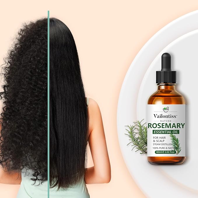 Rosemary Oil, Scalp & Hair Strengthening Oil, Rosemary Oil for Hair Growth, Dandruff Removal and Hair Strengthening for All Hair Types(Rosemary Oil, 60ml)