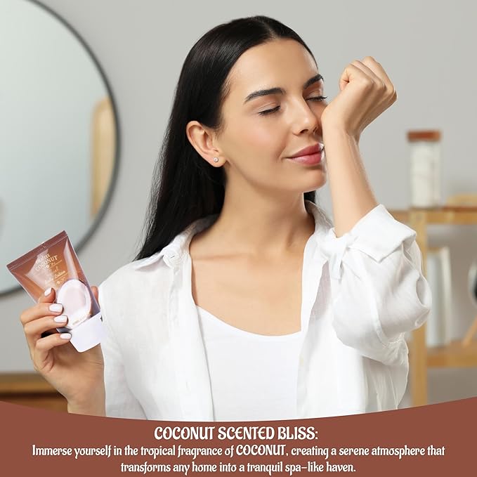 Draizee Mothers Day Gifts for Mom- Spa Gift Baskets for Women, 8 Pcs Luxury Coconut Scented Heel Shoe Design Bath and Body Spa Set, Presents for Mom, Body Care Set for Her, Self Care Package for Women