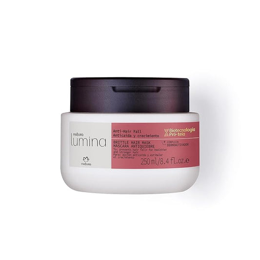 natura Lumina Anti-Hair Fall Brittle Hair Mask - Intense Hair Loss Reduction - Combats Hair Thinning - Accelerate Hair Growth - Densifies Hair - Vegan & Cruelty-Free Hair Care - 250ml