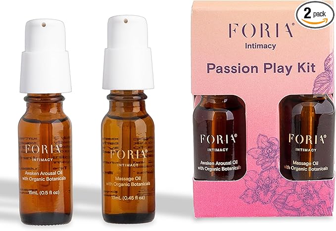 Passion Play Kit - Organic, All-Natural Travel Set Designed for Women - Awaken Oil & Massage Body Oil