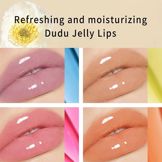 Hydrating Jelly Balm, Tinted Moisturizing Lip Balm For Dry Lips, Instantly Hydrate Lips Conditioning & Nourishing Lip Care Lip Moisturizer Fruit Lip Oil Lip Shine Jelly Lipstick(Strawberry)
