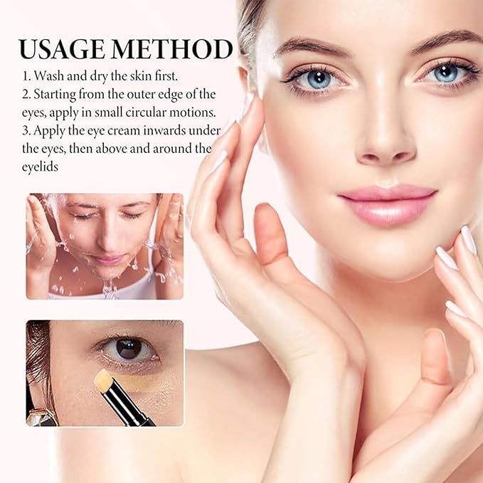 Lumibalm for Under Eye Bags, Turmeric Retinol Eyes Stick, Turmeric Eye Cream Stick, Retinol Eye Cream Sticks, Under Eye Creams Anti Aging, Eye Balm with Eye Stick for Dark Circles Puffiness (2pcs)