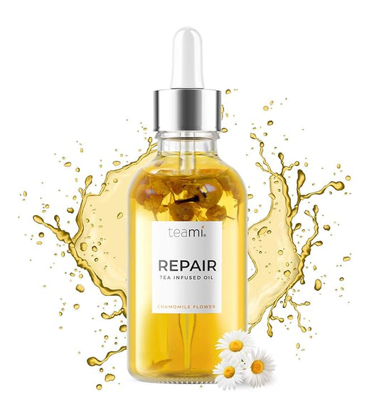 Teami Repair Jojoba Face Oil for Women with Coconut Oil, Camellia Seed & Vitamin E Oil for Skin - Facial Oil Cleanser for Sensitive, Normal, Oily & Dry Skin (2oz)