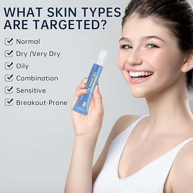 14% Azelaic Acid Acne Cream, Azelaic Acid Serum with Hyaluronic Acid, Niacinamide & Squalane, Reduce Acne, Pore Refining & Oil Control, Face Moisturizer for All Skin Types, 30ML