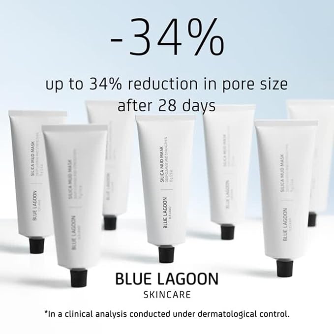 Blue Lagoon - Deep Cleansing, Pore Purifying Silica Face Mask For Enhanced Glow & Improved Complexion - Hydrating Face Mask - Hydrating Mask Skin Care -Icelandic Skincare (2.5 oz | 75 ml)
