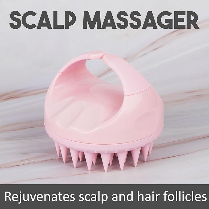 EXPRESSIONS Scalp Massager – 1pc Scalp Massage Tool to Rejuvenate Scalp & Hair Follicles, Ergonomic Design Silicone Scalp Scrubber for Everyday Scalp Care