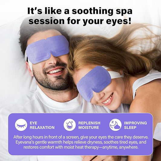 16 Packs Steam Eye Mask, Self Heating Warm Compress for Dry Eyes, Disposable Heated Eye Mask for Sleep, Spa, Travel Essentials & Relaxation Gifts for Women, Stocking Stuffers (16, Ultra-Soft Lavender)