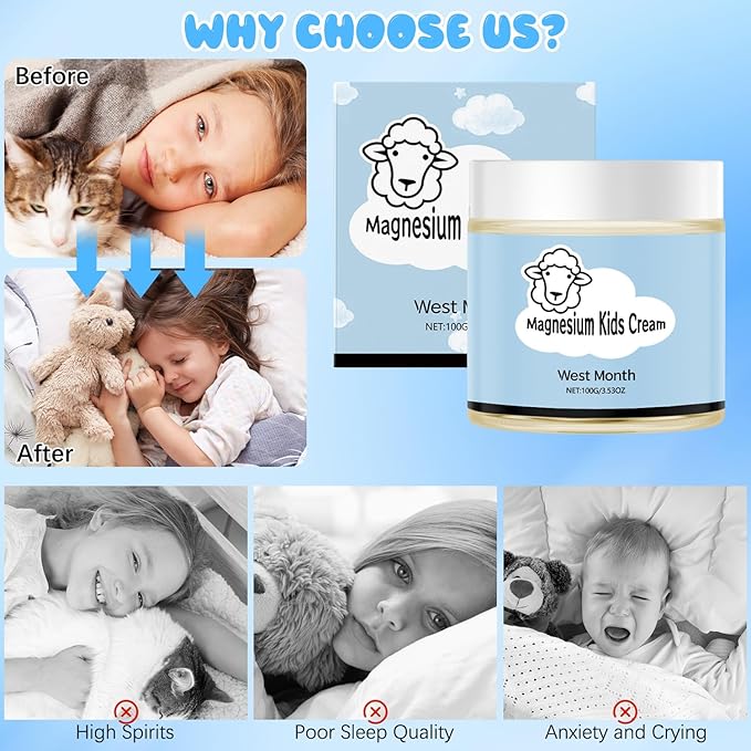 Junior's Bedtime Lotion, Magnesium Lotion for Kids, juniors Bedtime Lotion Kids, juniors Magnesium Bedtime Lotion, Sheep Junior's Bedtime Lotion, Magnesium Cream, Sensitive Skin Support (2PCS)