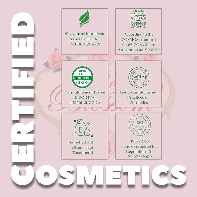 ECOCERT Certified Old Garden Wild Rose Moisturizing Night Cream for All Skin Types - 50ml | 99% Natural Ingredients for Reducing Fine Lines, Dullness, Loss of Firmness