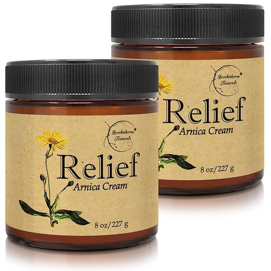 Relief Arnica Cream Natural Lotion for Effective Sore Muscle Relief | Arnica Bruise Cream with Lemongrass & Eucalyptus Essential Oils | Best Massage Lotion for Massage Therapy – 2 Pack
