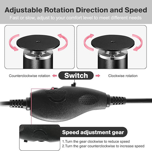 AFFLAT Electric Foot Callus Remover, Adjustable Speed (0-800Rpm), Adjustable Speed Foot Scrubber with 60 Pcs Sandpaper Discs,Professional Pedicure Tool, Electric Callus Remover for Feet,Black