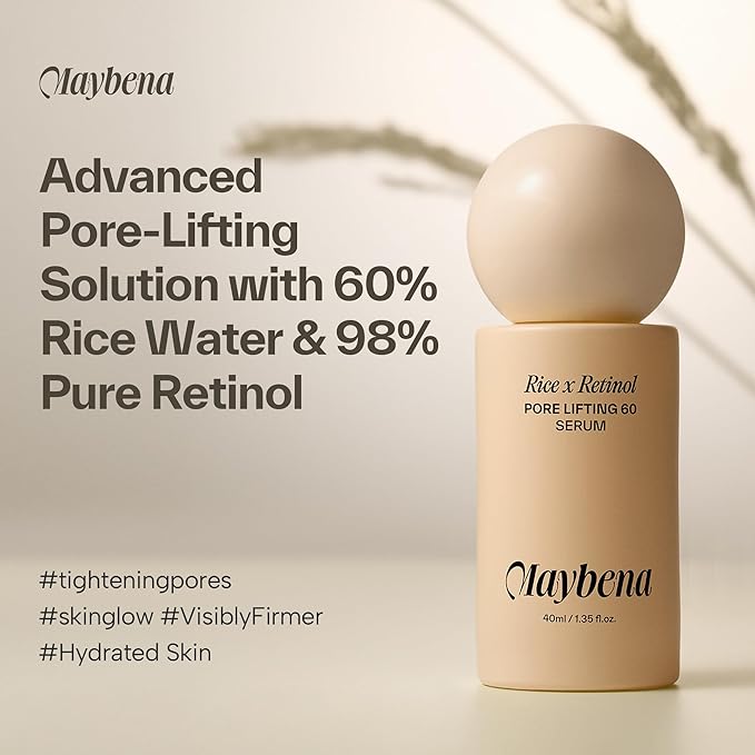 Rice x Retinol Pore Lifting Serum 40ml - 60% Rice Water, 98% Pure Retinol for Pore Tightening, Wrinkle Reduction, and Skin Firming - for Pore Improvement and Skin Hydration
