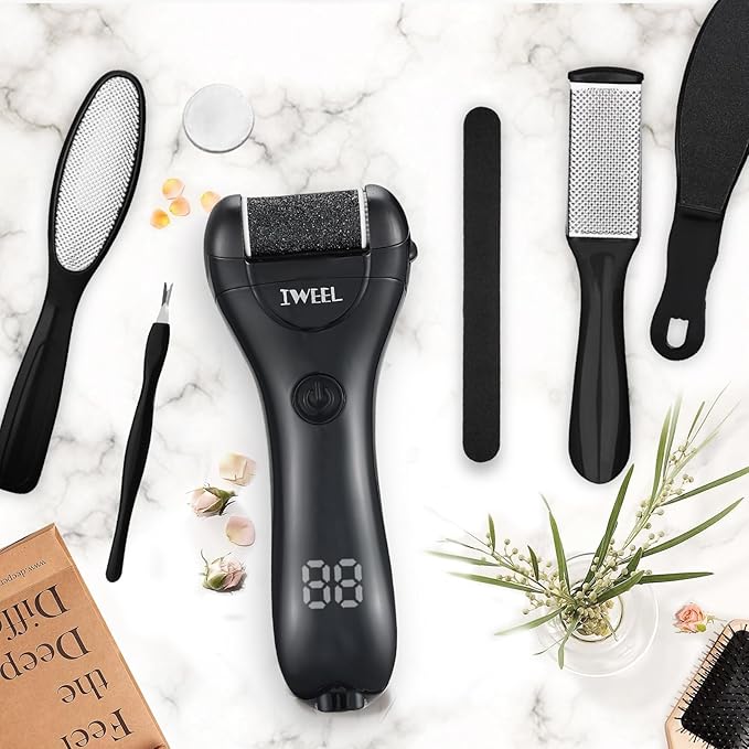 Electric Foot Callus Remover, Rechargeable Portable Electronic Foot File Pedicure Kit, Electric Callus Remover for Feet, Pedicure Tools, Foot Scrubber File, Professional Foot Care for Dead Skin