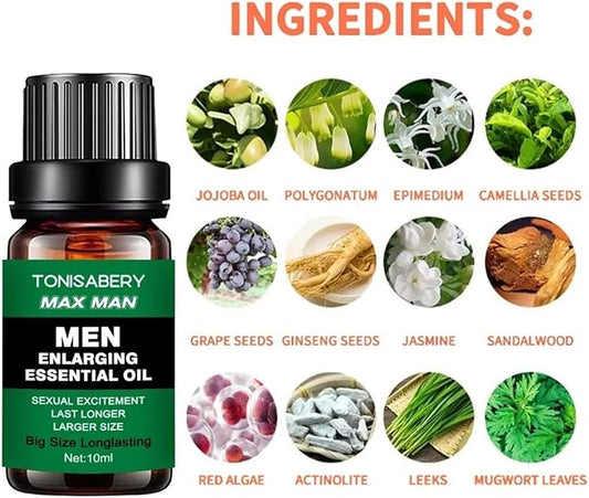 Massage Oil Enlargement Oil Increase Enlarge Gel Thicker Longer Stronger Large Size Enlarger Cream BLSEX for Men (MX-GRN)