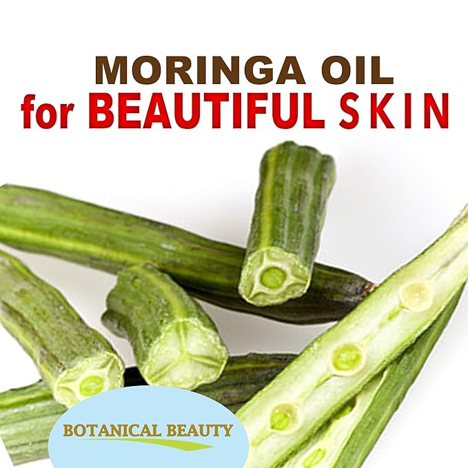Botanical Beauty‎ Organic Moringa Oil 100% Pure Natural Undiluted 1 Fl.oz.- 30 ml. for Face Skin, Hair, Lips, Body, Nails Rich in Vitamin C, Vitamin E
