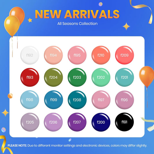 Beetles Gel Nail Polish Set, 23pcs Gel Polish Kit, 20 Colors Pink Green Blue Uv Gel Polish with Base Top Coat, All Season Manicure Tools for Beginners Nail Art Home Gift for Women