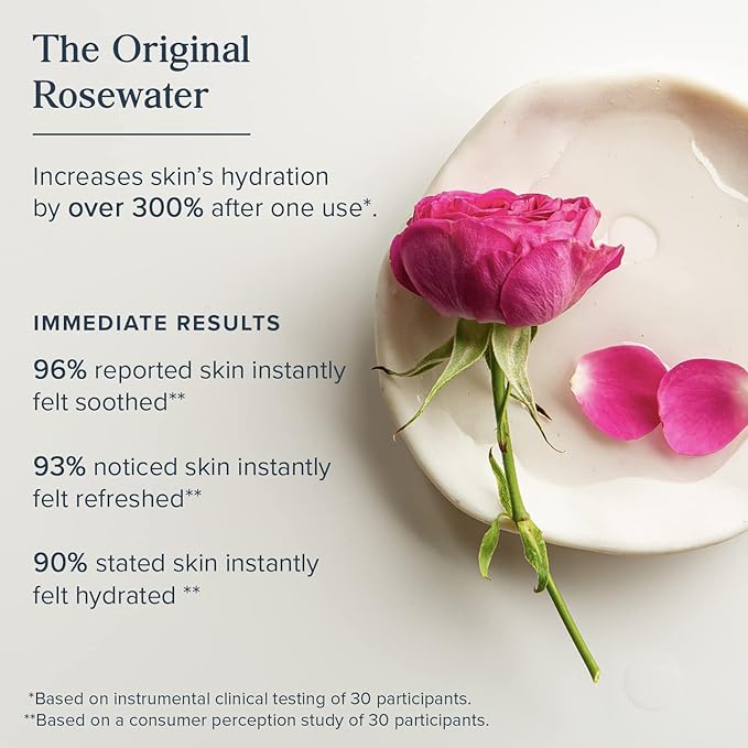 HERITAGE STORE Rosewater - Refreshing Face Mist with Damask Rose, All Skin Types - Hydrating Rose Water Spray for Glowing Skin Care - No Dyes or Alcohol, Hypoallergenic, Vegan, 60-Day Guarantee, 2oz