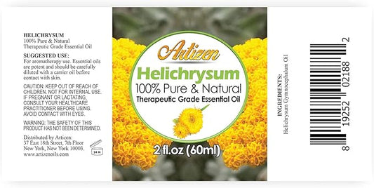 Artizen - (2oz) Helichrysum Essential Oil for Skin, Pure and Natural, Helichrysum Oil- 60 ml