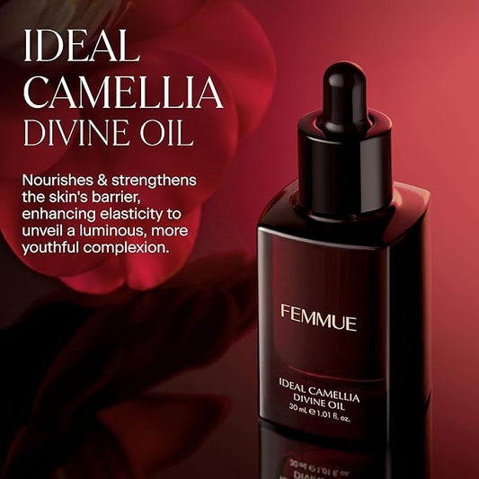 Ideal Camellia Divine Oil | Firming Face Oil with Camellia and Grapeseed | Anti Aging Barrier Repair, Hydrating for Dry Skin | Korean Beauty Skincare