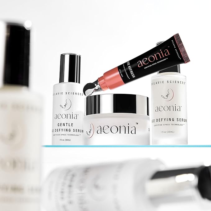 Aeonia Eye Refresh, Certified Space Technology Skincare – Hydrating & Anti-Aging Eye Cream with Bacillus Lysate, Reduces Fine Lines, Puffiness & Dark Circles, Firming & Illuminating Formula, 0.5 Fl Oz