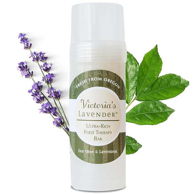 Victoria's Lavender Ultra Rich Foot Balm for Dry Cracked Feet - Cracked Heel Repair, Foot Softener, & Moisturizer with Lavender & Tea Tree Oil, Dry Feet Treatment & Foot Care for Men & Women - 2.5 oz