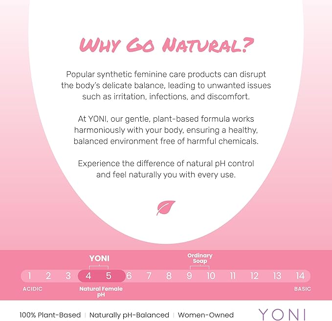 Yoni All-Natural Intimate Care Oil | Powerful Plant-Based Herbal Massage Oil for Intimate Areas | Odor Control, Menstrual Support, Natural pH Balance | Women-Owned (Cherry Blossom)