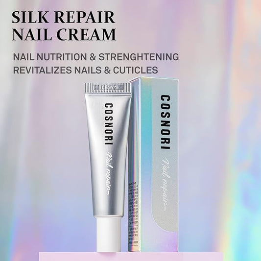 COSNORI Silk Repair Nail Cream - Intensive Nail & Cuticle Hydration with Silk-Fibroin - Non Oily Formula - For Dry & Damaged Nails - Gel Nail Recovery, 15ml (0.5 fl. oz.)