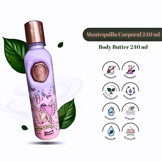Body Butter with Seductive Smell and Delicate Glowing Effect for Dry Skin - Mantequilla Corporal con Olor Seductor y Delicado Efecto Brillante para Piel seca - 240ml
