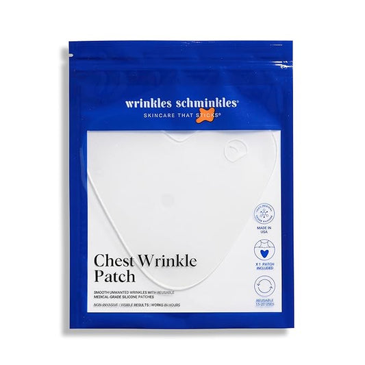 Wrinkles Schminkles Anti-Wrinkle Silicone Patch Bundle – Chest & Under Eye Pads – Reusable Medical Grade Patches for Wrinkles, Fine Lines & Aging Skin – Safe for Sensitive Skin