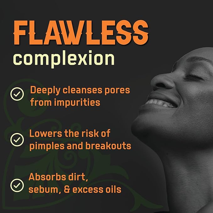 Vulsa Bentonite Clay Powder - Calcium Bentonite Clay Food Grade Organic for Acne Face Mask, Body Detox, Hair and Mud Bath - Natural, Healing & Pure Green Clay - Edible for Internal or External Use