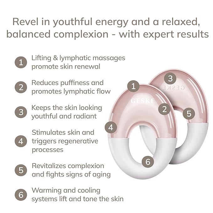 SmartAppGuided™ Cool & Warm Eye Massager | 7 in 1 | Multifunctional Massager | Eyes & Face | Battery-free Cooling & Warming | Firms, Relaxes & De-Puffs Skin | Ring-shaped Design for Easy Grip