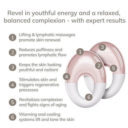 SmartAppGuided™ Cool & Warm Eye Massager | 7 in 1 | Multifunctional Massager | Eyes & Face | Battery-free Cooling & Warming | Firms, Relaxes & De-Puffs Skin | Ring-shaped Design for Easy Grip