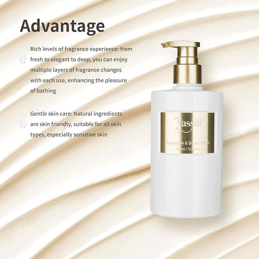 Body Lotion and Skin Tightening Cream for All Skin Types, Long-Lasting Aroma, Soothe and Smooth Bundle, Moisturizing Lotion for Dry Skin Relief (12.3 fl oz) -Vanilla