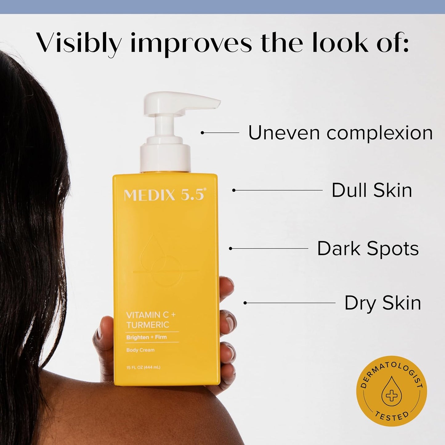 Medix 5.5 Brightening Vitamin C Cream + Coconut Oil Moisturizer Skin Care Set | Body Cream & Face Lotion Bundle | Firming Body Lotion Set For Women, Crepey Skin Treatment, Wrinkles, Cellulite, 2PC