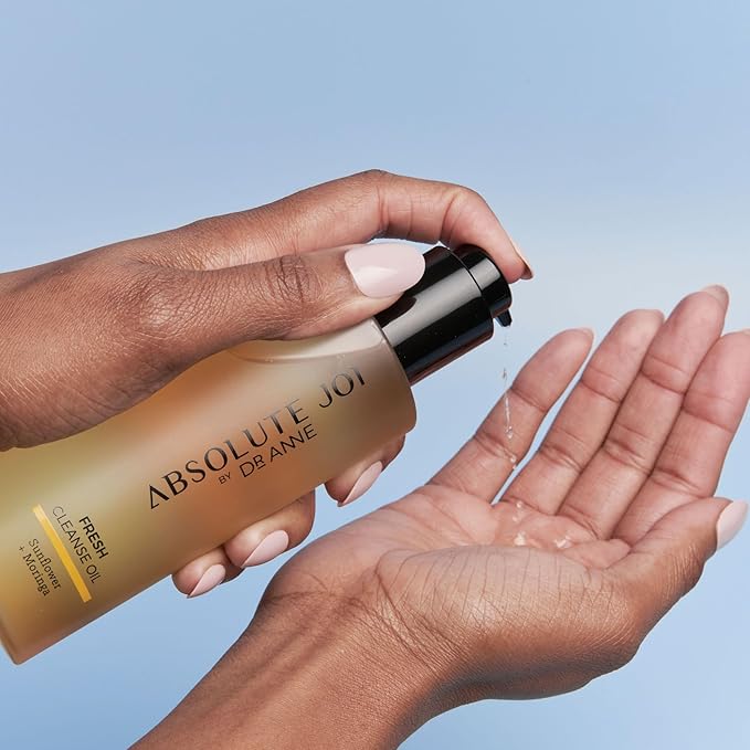 Sunflower & Moringa Fresh Cleanse Oil for Face - Makeup Remover and Double Cleansing Oil for All Skin Types | Unscented 200ml Bottle